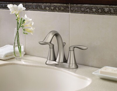 Foto 2 | Foto 2 | Grifo De Baño Moen Eva, Juego Central De Níquel Cepillado De 4 Pulgadas - Venta Internacional.