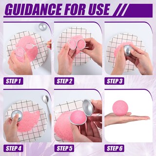 Foto 3 | Foto 3 | Moldes Para Bombas De Baño, 12 Unidades, 6 Formas, Metal, Manualidades - Venta Internacional.