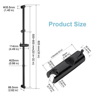 Foto 6 | Foto 6 | Barra Deslizante De Ducha Offo Ajustable De 82 Cm Para Montaje De 50 A 80 Cm - Venta Internacional.