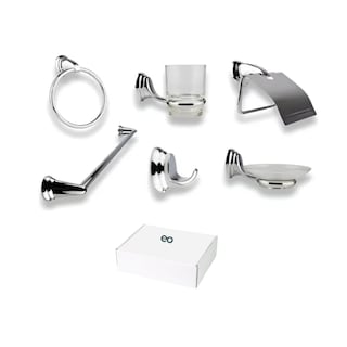 Foto 1 | Foto 1 | Juego 6 Pzas Accesorios Metal Baño Eo Safe Imports Esi-20291 Plateado