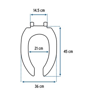 Foto 2 | Foto 2 | Asiento Alargado Premium Universal Con Tapa Para Wc Para Baño Foset