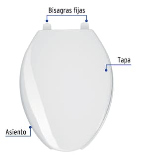 Foto 3 | Foto 3 | Asiento Alargado Premium Universal Con Tapa Para Wc Para Baño Foset