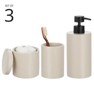 Foto 2 | Foto 2 | Juego De 3 Accesorios Para Tocador De Baño Y Encimera  Diseño Mdesign  Resina - Venta Internacional.