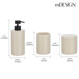 Foto 4 | Foto 4 | Juego De 3 Accesorios Para Tocador De Baño Y Encimera  Diseño Mdesign  Resina - Venta Internacional.