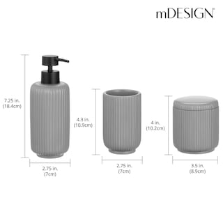 Foto 4 | Foto 4 | Accesorios Para Tocador De Baño Y Encimera Diseño Mdesign Resina Estriada - Venta Internacional.