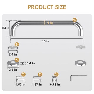 Foto 6 | Foto 6 | Barras De Apoyo Para Ducha Amazerbath Antideslizantes De Acero Inoxidable 500 Kg - Venta Internacional.