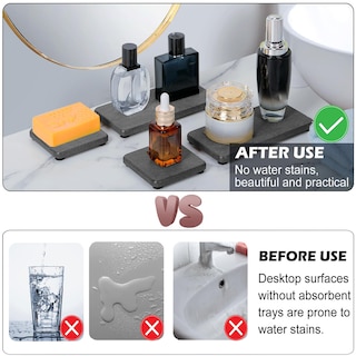 Foto 5 | Foto 5 | Juego De Bandejas De Piedra Absorbente De Agua Lyxel Para Fregadero (4 Piezas) - Venta Internacional.