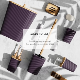 Foto 5 | Foto 5 | Set De Accesorios De Baño Clara Clark Purple 20 Piezas Con Cortina De Ducha - Venta Internacional.
