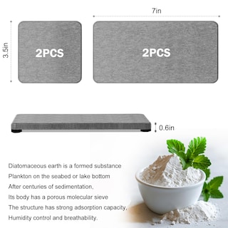 Foto 6 | Foto 6 | Bandeja De Piedra Absorbente De Agua Lyxel Para Fregadero Juego De 4 - Venta Internacional.