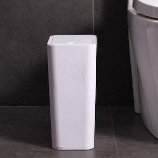 Foto 2 | Foto 2 | Set De 3 Cubos Para Basura Con Tapa Emergente Blancos
