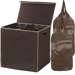 Foto 1 | Foto 1 | Cesto Para Ropa Sucia Simple Houseware Doble Con Tapa Marrón - Venta Internacional.