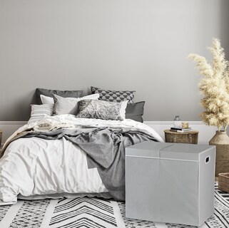 Foto 3 | Foto 3 | Cesto Para Ropa Sucia Simple Houseware Doble Con Tapa Gris - Venta Internacional.