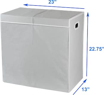 Foto 7 | Foto 7 | Cesto Para Ropa Sucia Simple Houseware Doble Con Tapa Gris - Venta Internacional.