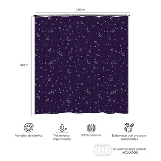 Foto 3 | Foto 3 | Cortina para Baño Providencia Universo