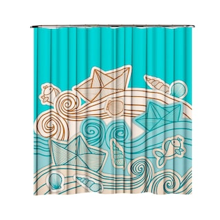 Foto 1 | Foto 1 | Cortina para Baño PROVIDENCIA Olas color Azul
