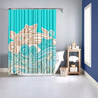 Foto 2 | Foto 2 | Cortina para Baño PROVIDENCIA Olas color Azul