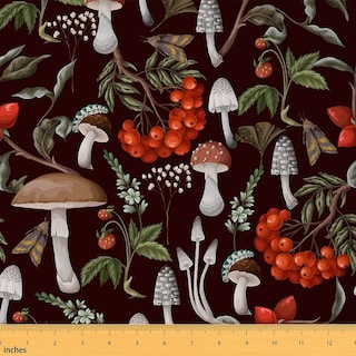 Foto 1 | Foto 1 | Tela Impermeable Castle Fairy Wild Mushroom By The Yard - Venta Internacional.