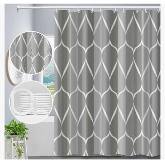 Foto 1 | Foto 1 | Cortina Xtellar De Baño Tela Poliestér 200cm X 200cm + 12 Ganchos