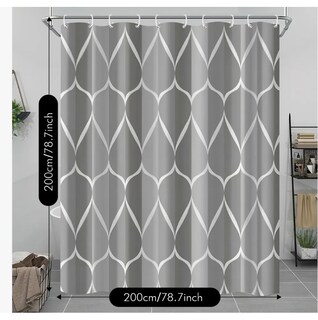 Foto 3 | Foto 3 | Cortina Xtellar De Baño Tela Poliestér 200cm X 200cm + 12 Ganchos
