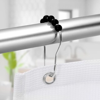Foto 3 | Foto 3 | Ganchos de Acero Inoxidable para Cortinas de Baño Negros Set de 12