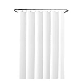 Foto 1 | Foto 1 | Cortina De Baño De Poliéster 214 X 183 Cm Color Blanco + Ganchos Acero Inoxidable