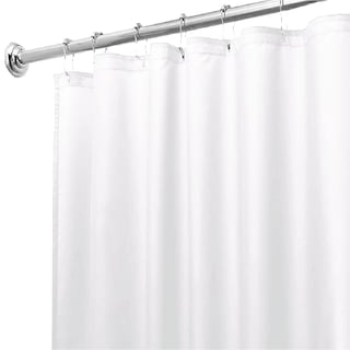 Foto 2 | Foto 2 | Cortina de Baño de Poliéster 180 x 180 cm color Blanco + Ganchos Acero Inoxidable