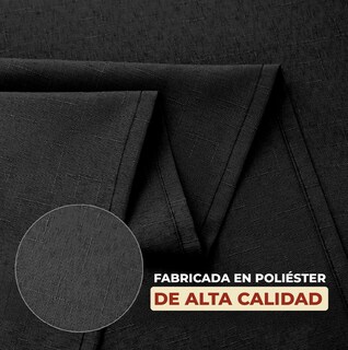 Foto 5 | Foto 5 | Cortina De Baño De Poliéster 180 X 180 Cm Color Negro + Ganchos Acero Inoxidable