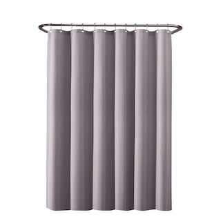 Foto 1 | Foto 1 | Cortina de Baño de Poliéster 180 cx 180 cm Gris + Ganchos Acero Inoxidable