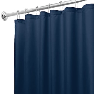 Foto 2 | Foto 2 | Cortina De Baño De Poliéster 180 X 180 Cm Color Azul + Ganchos Acero Inoxidable