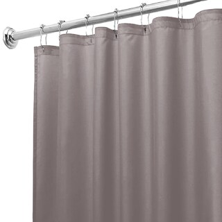 Foto 2 | Foto 2 | Cortina De Baño De Poliéster 214 X 183 Cm Color Gris + Ganchos De Acero Inoxidable
