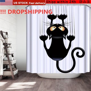 Foto 3 | Foto 3 | Cortina De Ducha Para Gatos, Bañera, Tela Impermeable Para Baño - Venta Internacional.