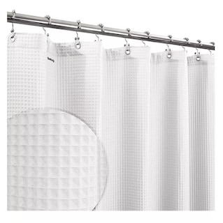 Foto 2 | Foto 2 | Cortina De Baño De Tela 180 Cm X 180 Cm Impermeable Belug, Blanco