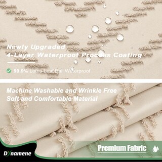 Foto 2 | Foto 2 | Cortina De Ducha Dynamene Stall De Tela 150 X 180 Cm Color Beige Con Ganchos - Venta Internacional.