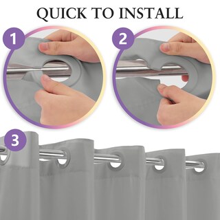 Foto 4 | Foto 4 | Cortina De Ducha River Dream Sin Gancho De Microfibra  Color Gris  200 X 180 Cm - Venta Internacional.