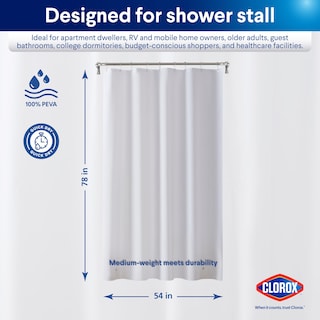 Foto 2 | Foto 2 | Forro De Cortina De Ducha Clorox Premium Waterproof 54 X 78 Cm - Venta Internacional.