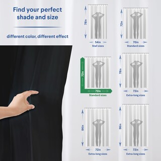 Foto 4 | Foto 4 | Forro De Cortina De Ducha Clorox Premium Impermeable 6 G Peva Negro - Venta Internacional.