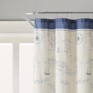 Foto 2 | Foto 2 | Cortina De Ducha Tommy Bahama Caribbean Sea Blue 180x180 Cm - Venta Internacional.