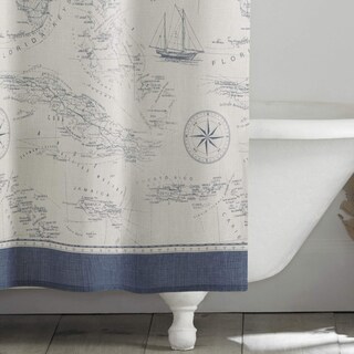 Foto 3 | Foto 3 | Cortina De Ducha Tommy Bahama Caribbean Sea Blue 180x180 Cm - Venta Internacional.