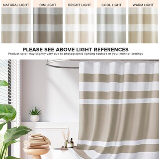 Foto 4 | Foto 4 | Cortina De Ducha Madison Park Spa Con Tejido Gofrado Color Topo 90 X 180 Cm - Venta Internacional.