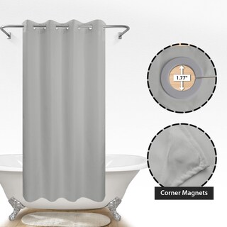 Foto 5 | Foto 5 | Cortina De Ducha River Dream Stall  Microfibra Gris  54 X 78 Cm - Venta Internacional.