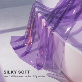 Foto 2 | Foto 2 | Forro De Cortina De Ducha Amazerbath Luxury Soft Eva Transparente Morado - Venta Internacional.
