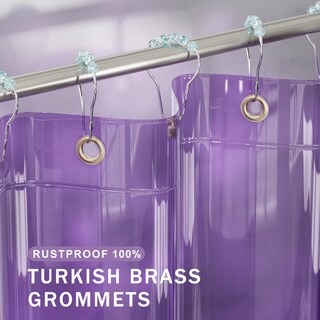 Foto 3 | Foto 3 | Forro De Cortina De Ducha Amazerbath Luxury Soft Eva Transparente Morado - Venta Internacional.