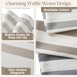 Foto 3 | Foto 3 | Cortina De Ducha Madison Park Spa Waffle Weave Taupe Ombre - Venta Internacional.