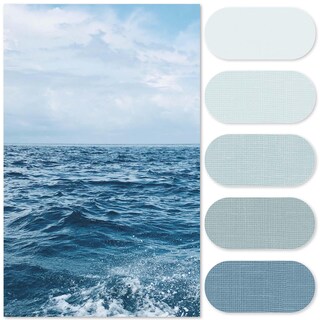 Foto 2 | Foto 2 | Cortina De Ducha Jinchan Small Stall Ombre Color Azul Océano 90 X 180 Cm - Venta Internacional.