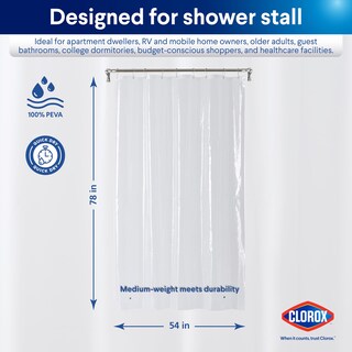 Foto 2 | Foto 2 | Forro De Cortina De Ducha Clorox Premium Impermeable 180 X 200 Cm - Venta Internacional.