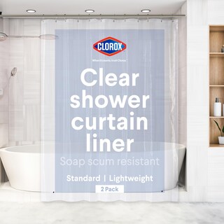 Foto 1 | Foto 1 | Forro De Cortina De Ducha Clorox Premium  Impermeable  4 G  Peva  Paquete De 2 - Venta Internacional.