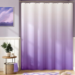 Foto 1 | Foto 1 | Cortina De Ducha Jinchan Ombre Lila Violeta Impermeable 180 X 180 Cm - Venta Internacional.