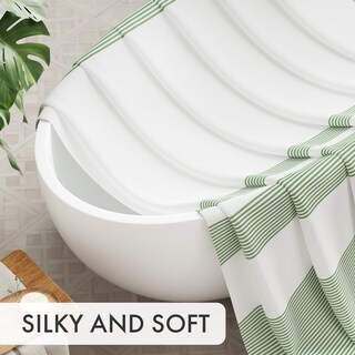 Foto 4 | Foto 4 | Cortina De Ducha Amazerbath Tela Lavable 180 X 180 Cm Color Verde Salvia - Venta Internacional.
