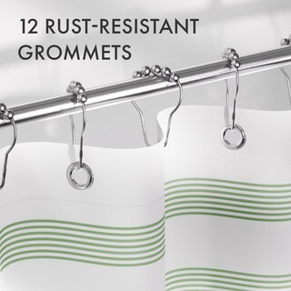 Foto 5 | Foto 5 | Cortina De Ducha Amazerbath Tela Lavable 180 X 180 Cm Color Verde Salvia - Venta Internacional.