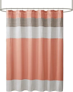 Foto 1 | Foto 1 | Cortina De Ducha Madison Park Amherst De Seda Sintética 180 X 180 Cm Color Coral - Venta Internacional.